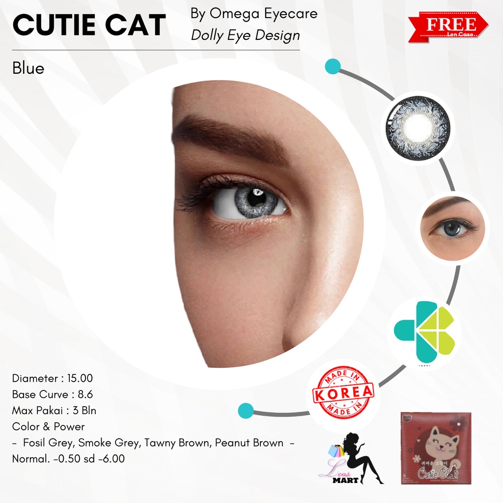 EyeRA- SOFTLENS CUTIE CAT MINUS OMEGA 0.50 sd 6.00