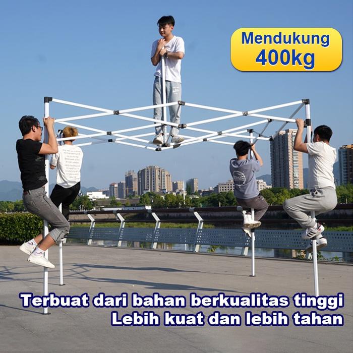 TENDA LIPAT 2X2 3X3 3X6 LENGKAP DINDING MIKA 3 SISI TENDA JUALAN SET LENGKAP FOLDING TENT TENDA