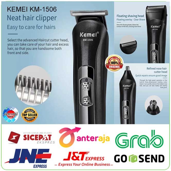 Flash- Clipper Kemei KM1407 / km-1407 Alat Cukur Rambut Kumis Jenggot