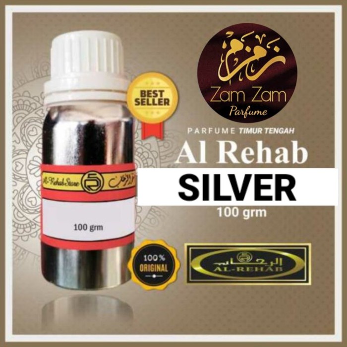 Flash- BIBIT PARFUM SILVER AL REHAB SEGEL 100 GRAM ORIGINAL