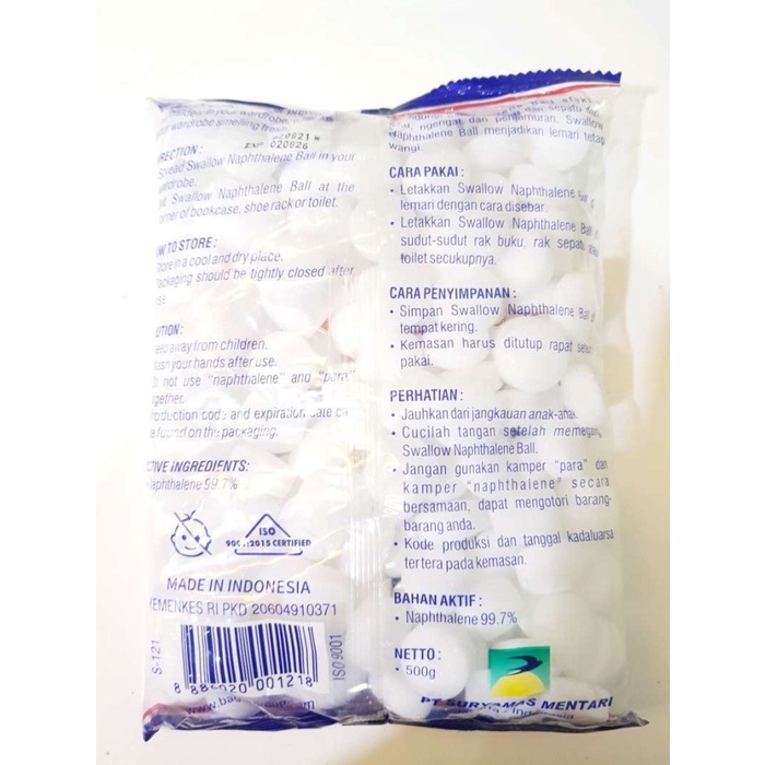 JTTOP" KAPUR BARUS / KAMPER SWALLOW NAPH PUTIH 500 GR