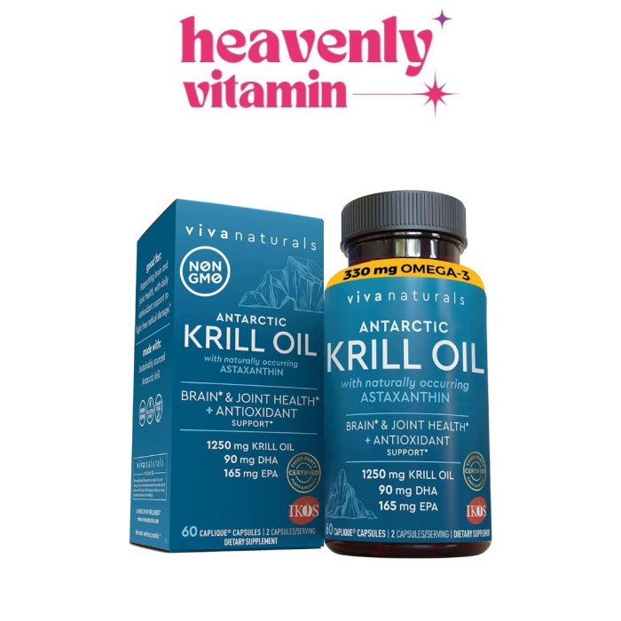 Viva Naturals Antarctic Krill Oil 1250 Mg - 60 Kapsul - Astaxanthin