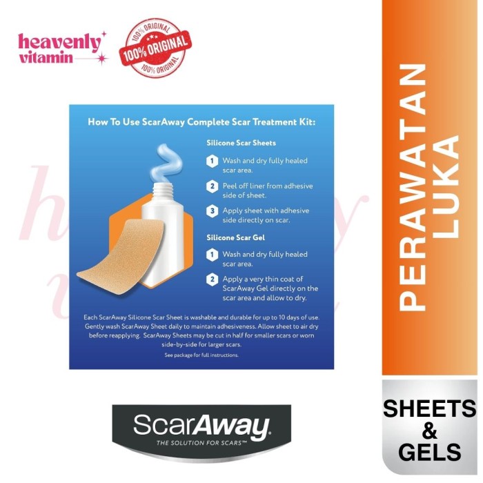 Scaraway Complete Scar Treatment Kit , Silicone Scar Sheets & Scar Gel