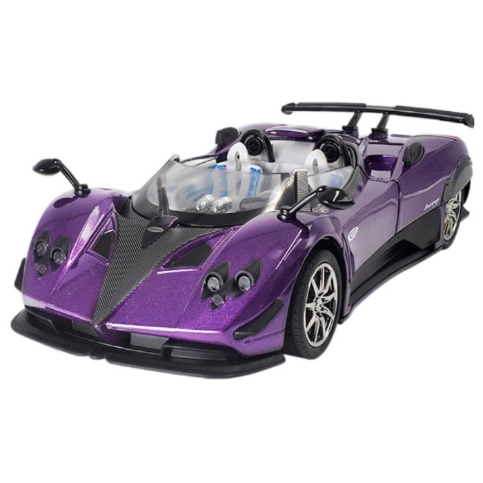 terbaru  diecast pagani zonda hp barchetta 1:24 pajangan mainan hadiah with light sound &