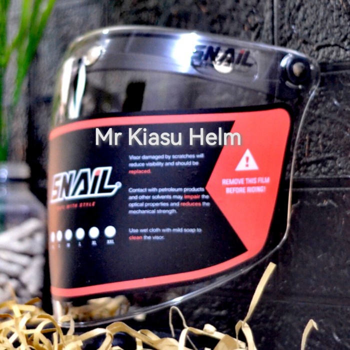 Visor Kaca Helm Bogo Venom Merk Snail Original Clear Bening Retro