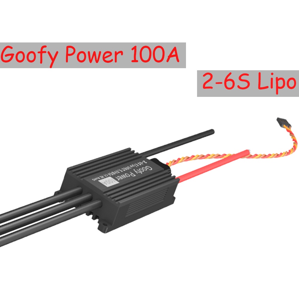NEW Goofy Power 100A ESC brushless Controller 2 -6S with UBEC For QX-MOTOR 70MM Edf QF3027 2200KV RC