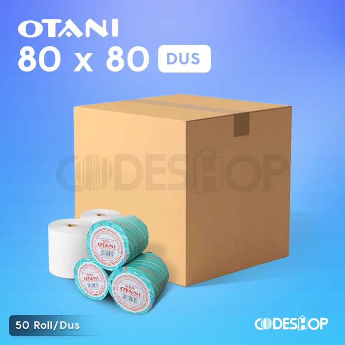 

( 1 DUS ) KERTAS PRINTER THERMAL 80x80 MM - 80MM - 80x80MM OTANI