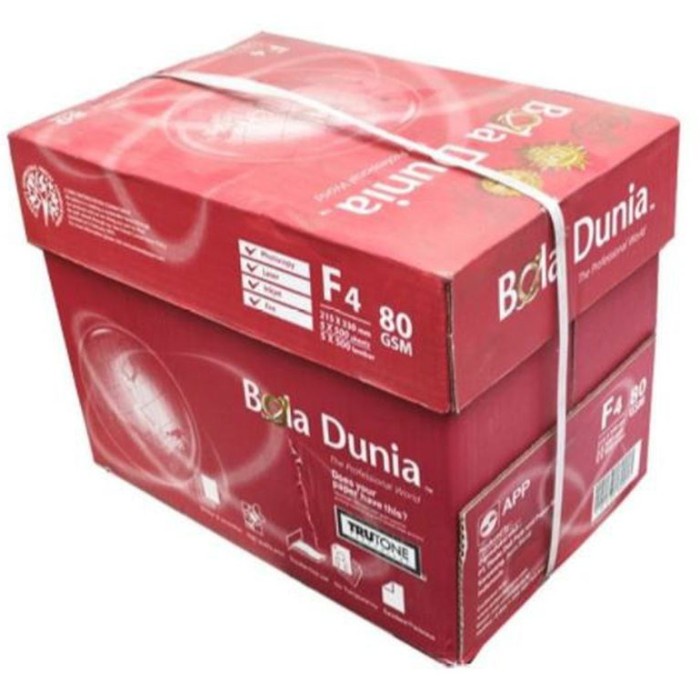 

KERTAS HVS F4 80GR BOLA DUNIA PER DUS