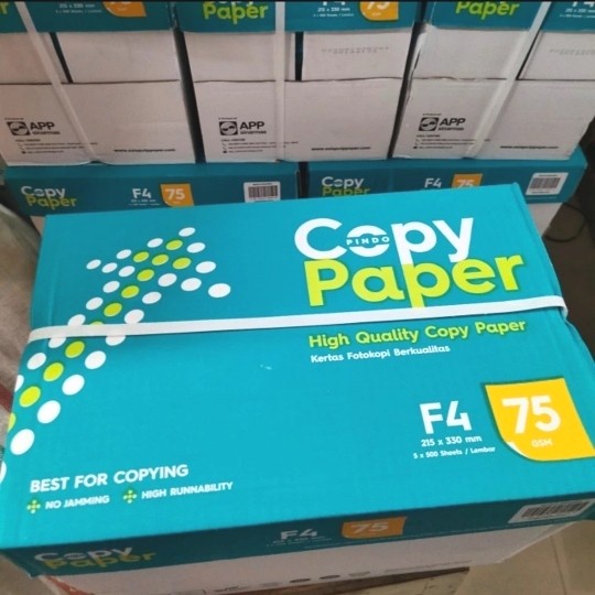 

KERTAS HVS F4 75 GRAM COPY PAPER-GRAB GOJEK ONLY-1BOX