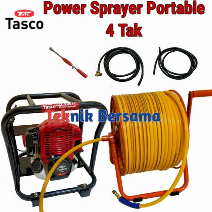 Power Sprayer Portable Tasco 4 tak TX40 Komplit Selang 100 meter