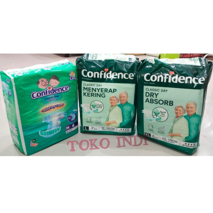 Confidence Classic Day Popok Perekat Dewasa/Pampers Orang Tua/Pampers