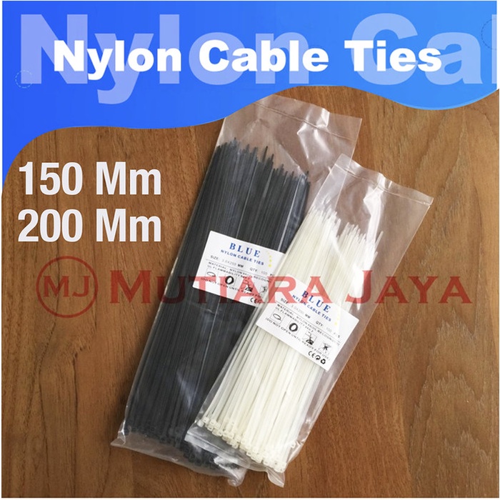 

PROMO..!! KABEL TIES TIS TALI KLEM IKAT KABEL 200MM 15CM PUTIH HITAM