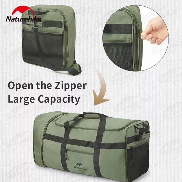 Terbaru.. Folding Storage Box Naturehike Nh21Lx003 Foldable Tug Wheel Bag Duffle