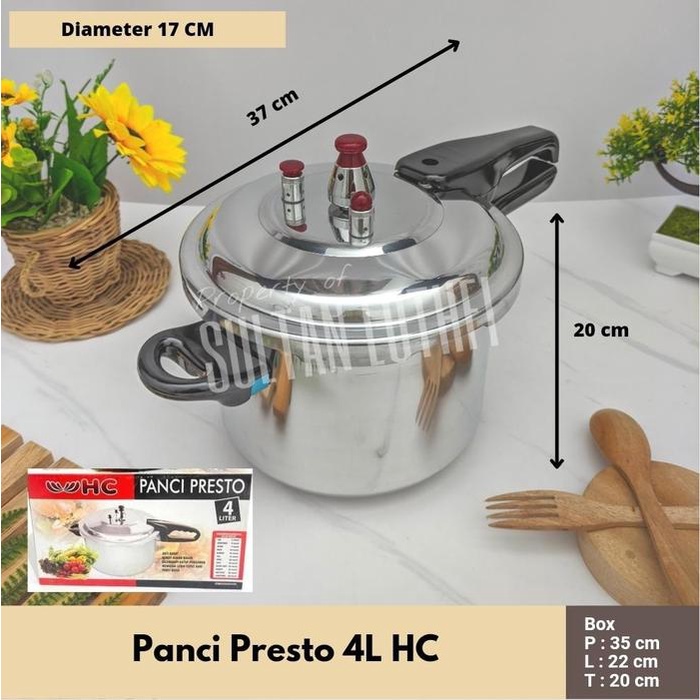 SPECIAL Panci Presto HC 4 Liter Panci Presto HC 8 liter Panci Presto HC 12 Liter Panci Presto Happy