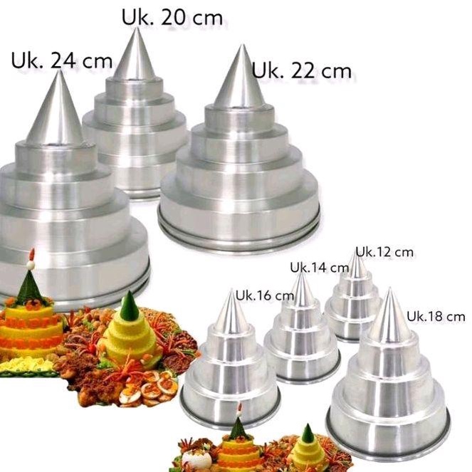

Loyang Tumpeng Alumunium Anti Lengket Anti Karat Cetakan Nasi Tumpeng Material Alumunium Anti