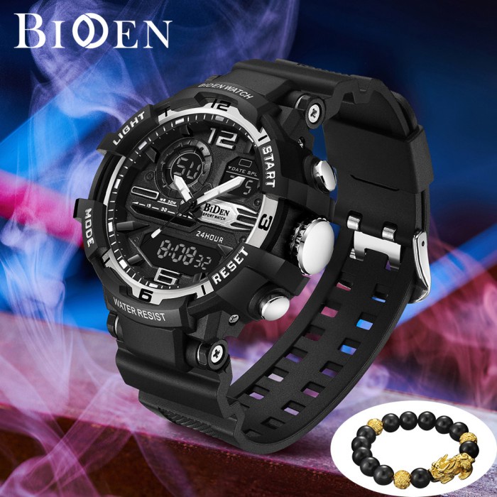 Biden Jam Tangan Pria Digital&Analog Olahraga Tahan Air Luminous Jam
