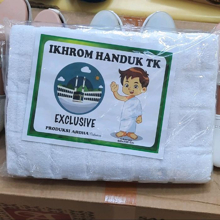 FREE ONGKIR SETELAN IHROM ANAK TK-SD-SMP Katun Lembut Baju Putih - Kain Remaja Muslim Koko Gamis