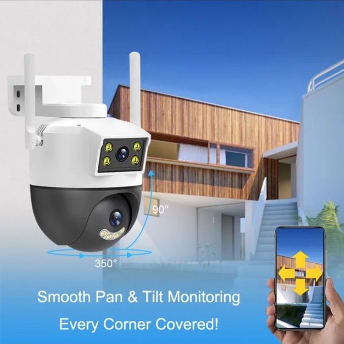 CCTV Outdoor WiFi 8MP V380 Dual Lens Waterproof IP Camera 360