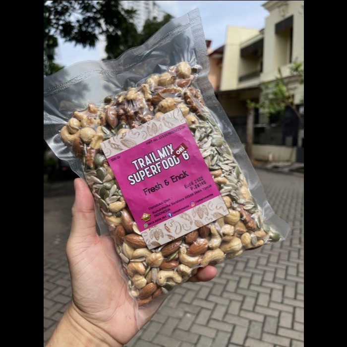 

(TopSeller) TRAILMIX 6 SUPERFOOD 500GR KACANG METE ALMOND HAZELNUT WALNUT SUNFLOWE