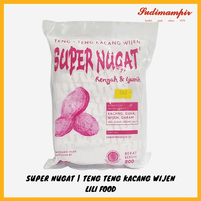 

(TopSeller) Teng Teng Kacang Wijen Super Nugat Lilifood Plastik (200gr)