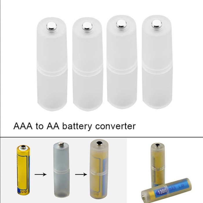 Adapter Converter Case Baterai A2 Ke A3 AAA ke AA AAA to AA Konverter Baterai Batre Batere Kotak