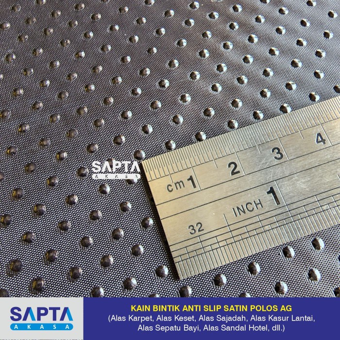 BERMUTU Kain Bintik Anti Slip Satin Polos A (Alas Karpet/Alas Keset)