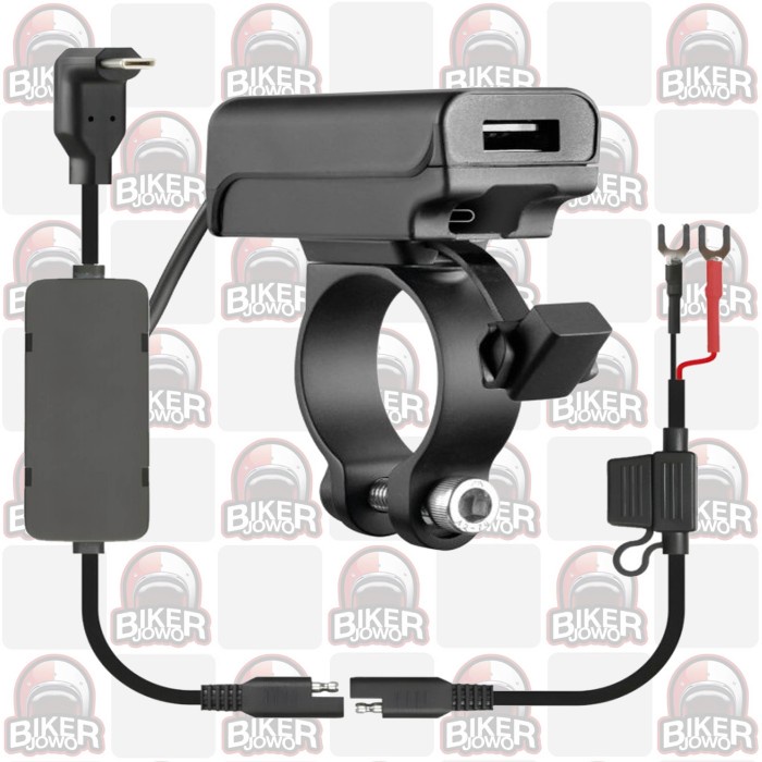 Optiline Trek X Usb Charger With Double Usb Socket - Waterproof Usb Motorcycle For Handlebar