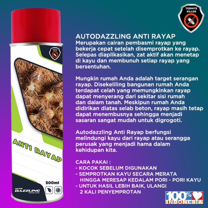ANTI RAYAP CAIRAN OBAT ANTI RAYAP KAYU PEMBASMI RAYAP KAYU SEMPROT