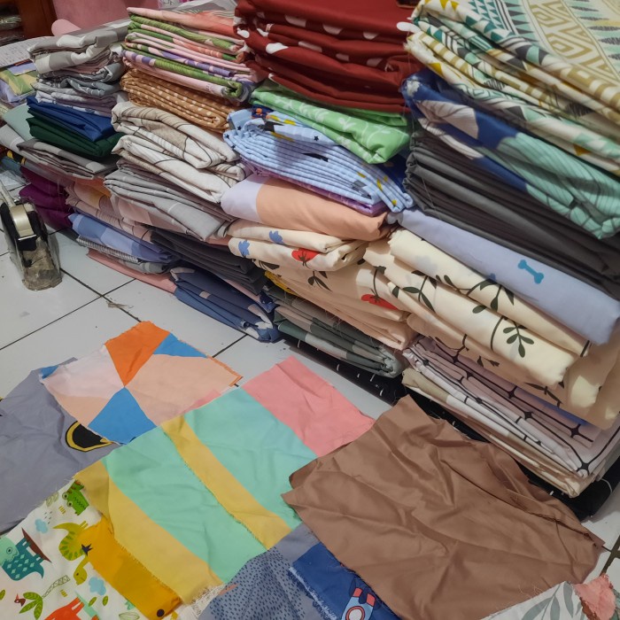 STOK TERBATAS KAIN PERCA SISA POJOKAN SPREI KATUN HARGA 1KG