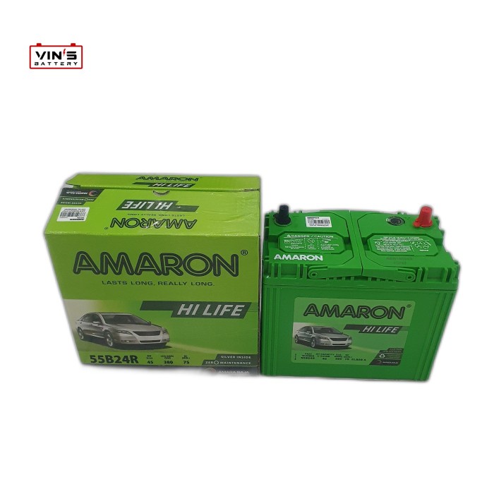 Aki Amaron Hi Life NS60/55B24R/55B24LS/NS60LS/55B24L/NS60L 45 Ah