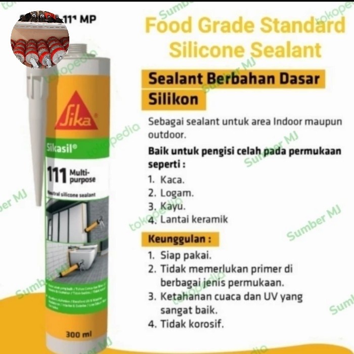 Lem Sikasil 111/ Lem Sika 111 Sikasil Sealant warna Clear
