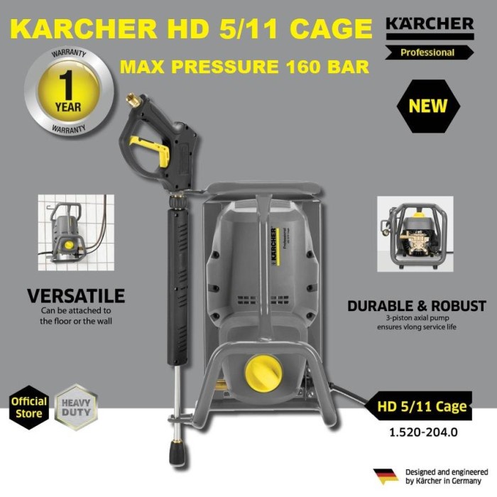 Karcher HD 5/11 Cage Jet Cleaner Karcher HD5 /11 - 160 Bar