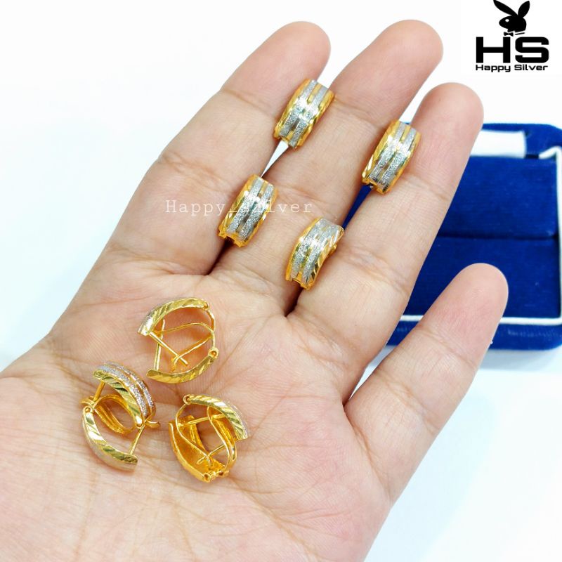 Anting Jepit Perak Asli 925 Untuk Dewasa Model Emas 24K