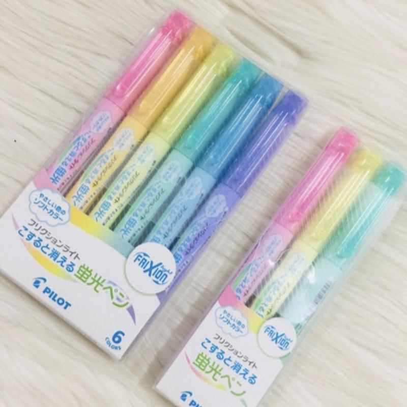 

Highlighter Pilot Frixion 1 Set Isi 6Pcs / Stabilo Frixion Eraser