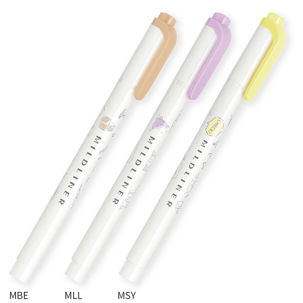 

Zebra Mildliner White Series Double Sided Highlighter Penanda Halaman Limited Edition