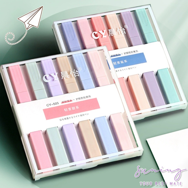 

Highlighter Pen Marker Tip Soft Liner Pastel-Suning Mall