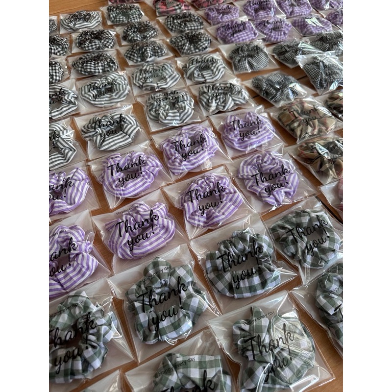 Souvenir Wedding 50 Pcs Scrunchie Mini / Souvenir Ikat Rambut / Souvenir Nikahan /Scrunchie