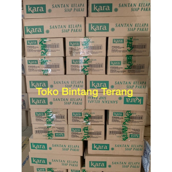 

Santan Kelapa Kara 200 ml x 10 pcs 1 Dus Karton isi 10 kotak / 10 pax