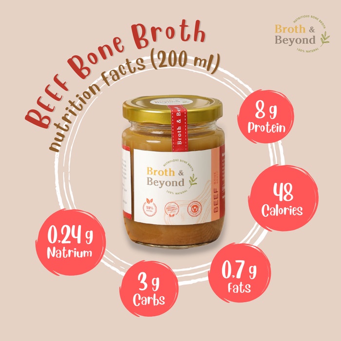 

Organic Grass Fed Beef Bone Broth Kaldu Sapi Organik MPASI 2/3 Jars