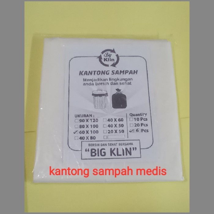 kantong plastik sampah putih bening tebal 90120