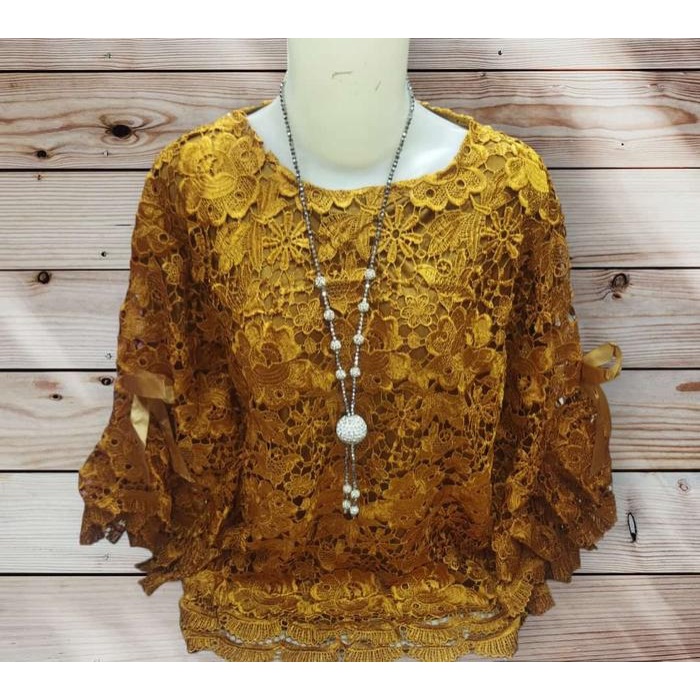 (Expert) d 715 3xl atasan blus terbaru wanita murah kekinian jumbo brokat import premium bluse cewe