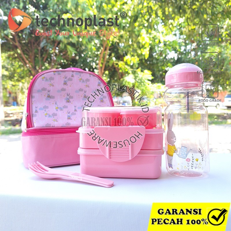 TECHNOPLAST LUNCH BOX SET LUNGO KIDS RABITSPACE SOFT LUNCH KIT / LUNCH BOX SET