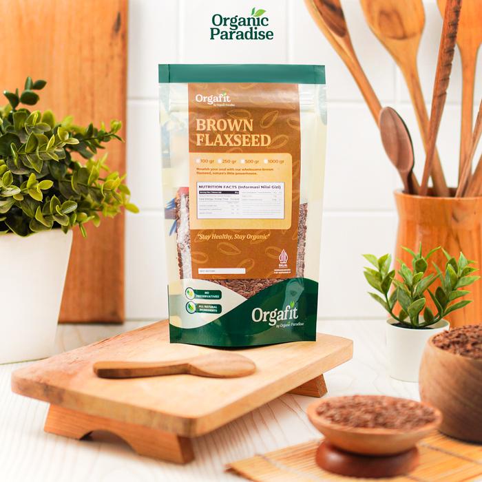 

[dch] - Natural Brown Flaxseed 1 KG / Biji Rami Cokelat 1 KG Organic Paradise