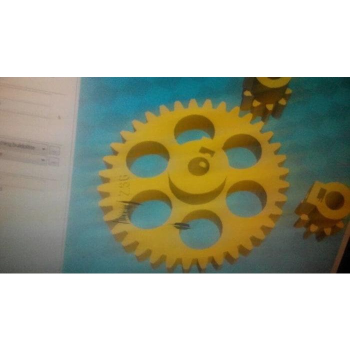 READY STOK Gear gigi Z48 plastik modul M2, diameter 100mm dan 40mm, (3d printing)