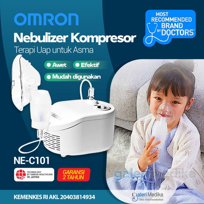Nebulizer Omron NE-C101 / Alat Uap Pernafasan / Alat Inhalasi Omron