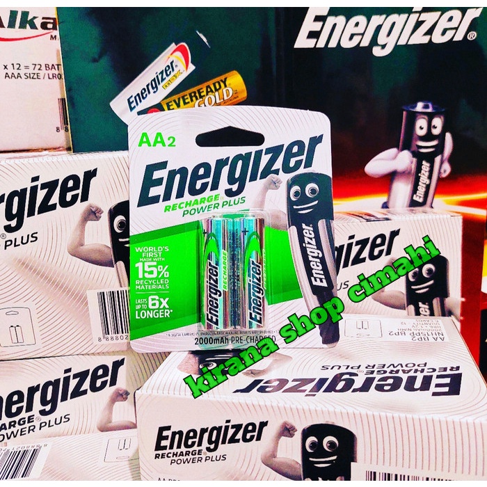 Lengkap- Batre cas ENERGIZER AA isi 2 pcs / baterai recharge 2000mAh battery