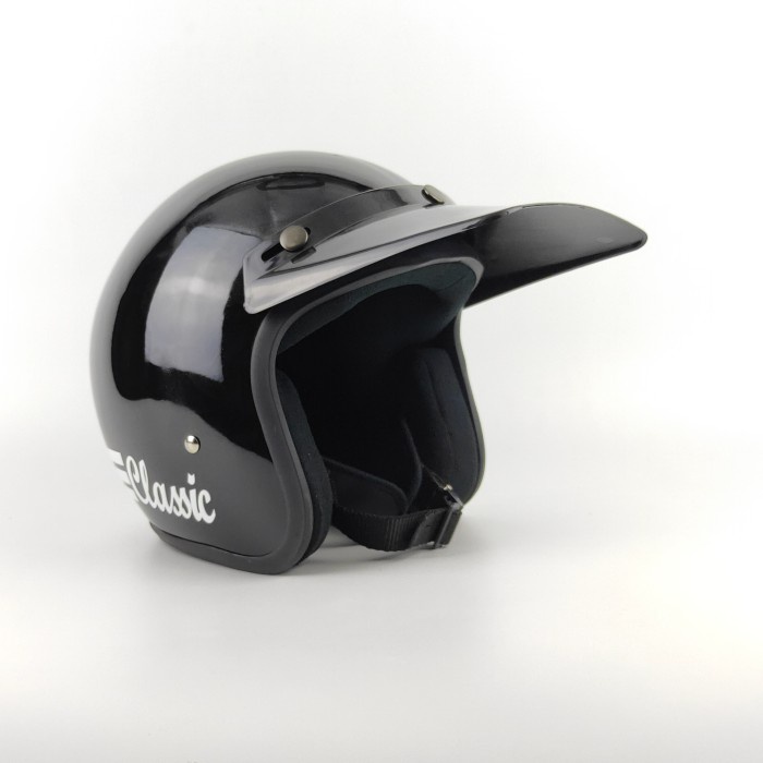 Rha - Pet Ped Topi Fino Helm Cross Retro Classic Kulit Bebek Trail Panjang