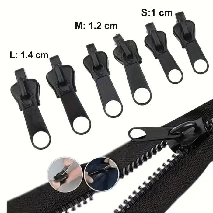 

6pcs Resleting / Ritsleting Pengganti Zipper Rusak Replacement Repair Kit
