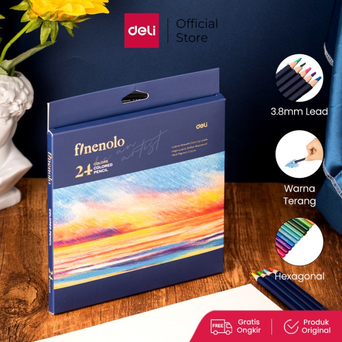 

Deli Finenolo Pensil Warna Premium / Colored Pencil 3.8mm Lead EC131