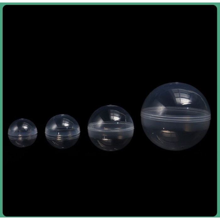 

BOLA GACHA PLASTIK CAPSUL KOSONG TRANSPARAN AKRILIK UKURAN 4.5-6.5CM